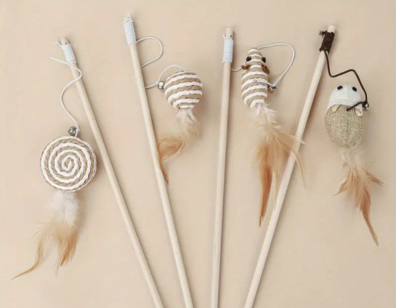 Wooden Wand Cat Toy,
