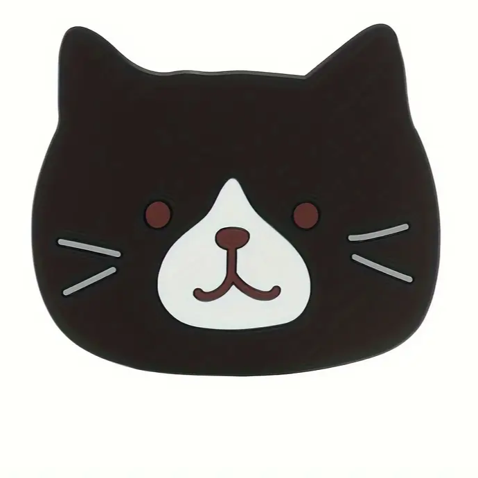 Cat-Shaped Silicone Coasters