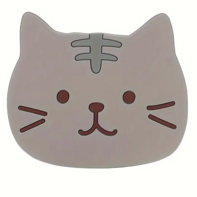 Cat-Shaped Silicone Coasters