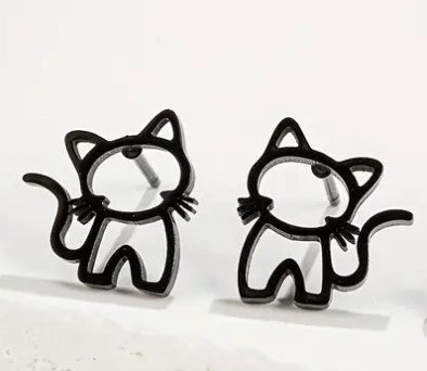 Hollow Cat Outline Studs