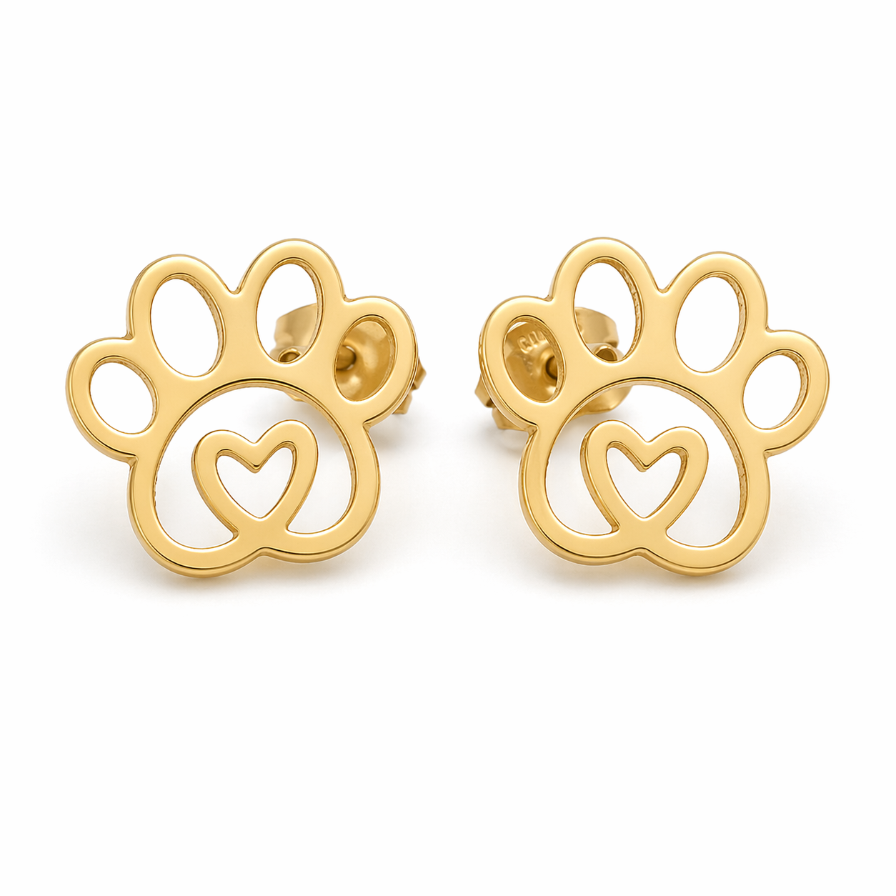 Paw & Heart Stud Earrings