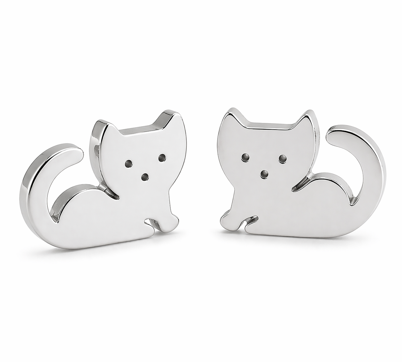 Relaxed Kitty Stud Earrings
