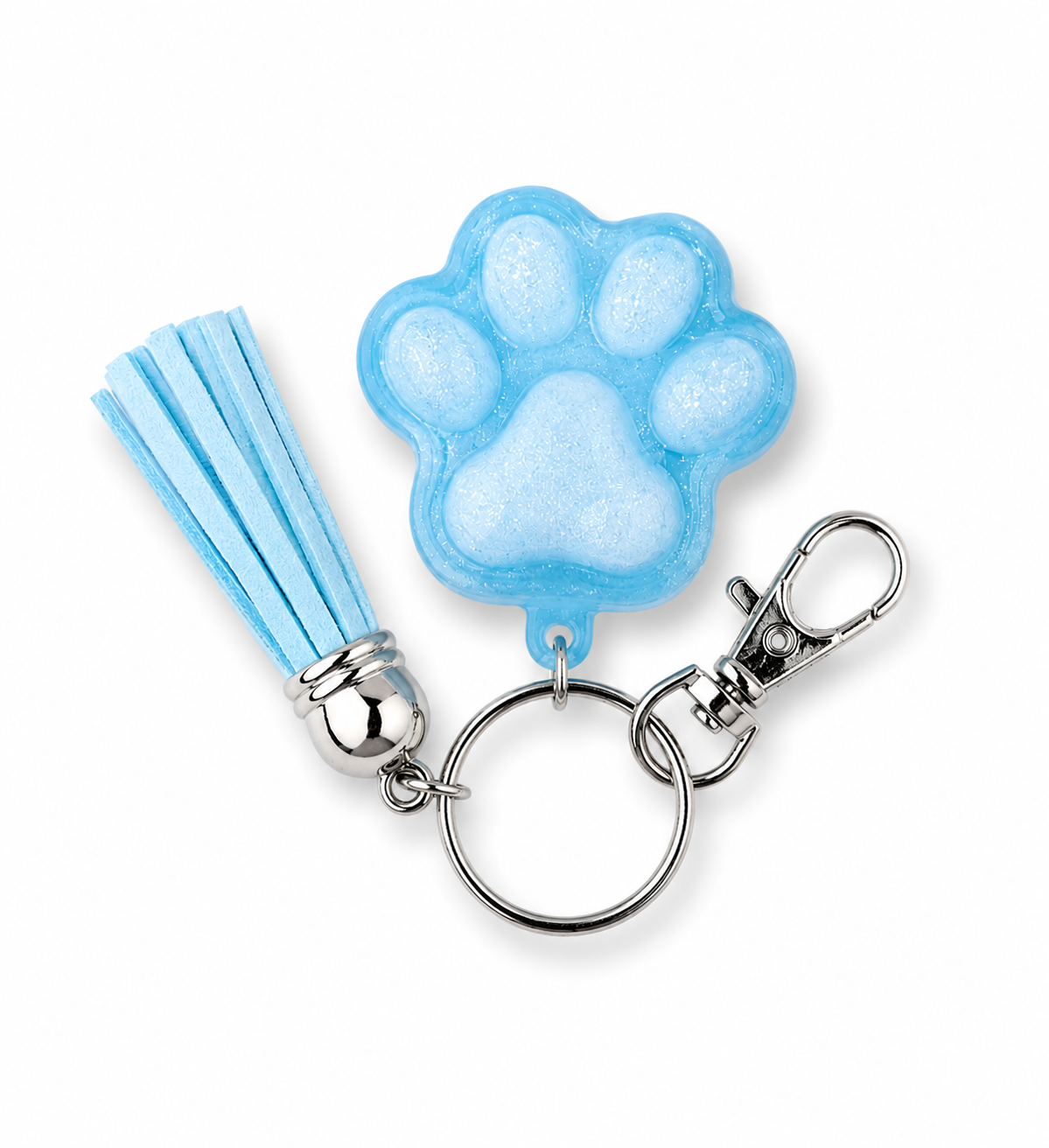 Paw Print Resin Keychain