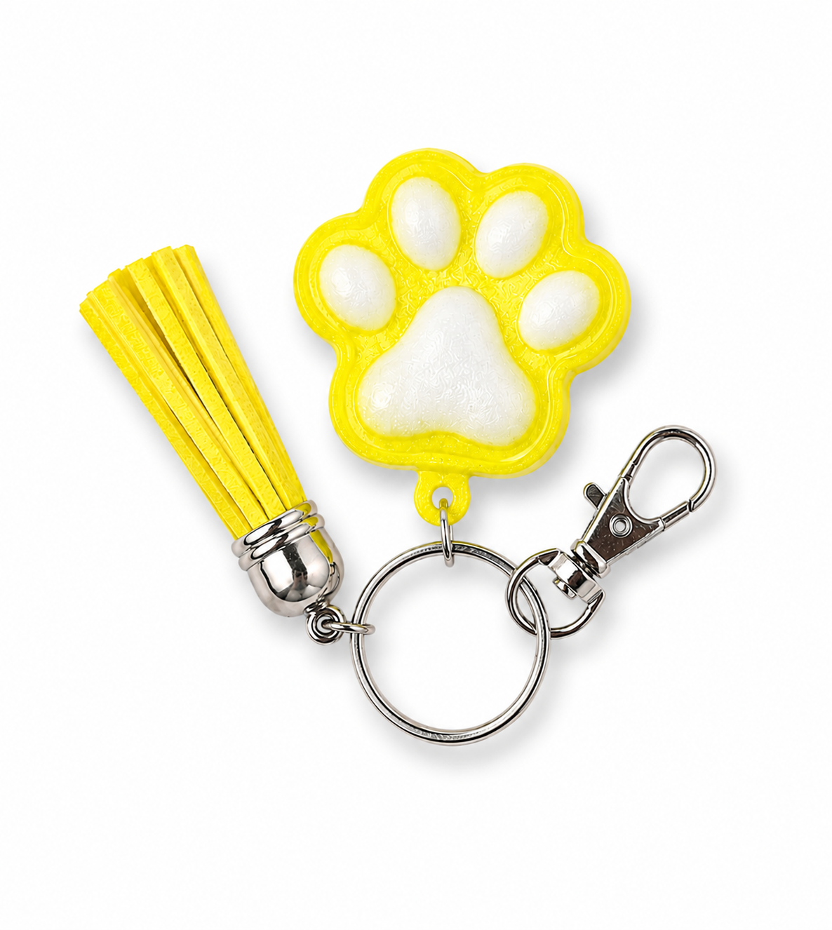 Paw Print Resin Keychain