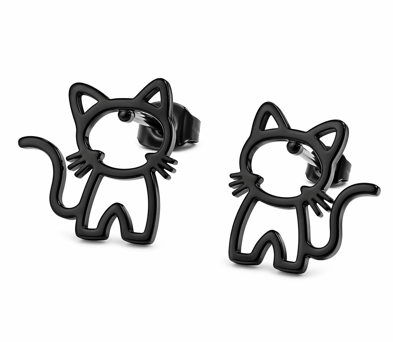Hollow Cat Outline Studs