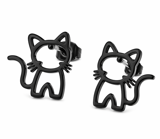 Hollow Cat Outline Studs