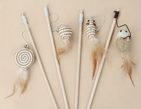 Wooden Wand Cat Toy,