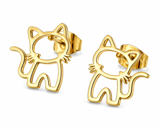 Hollow Cat Outline Studs