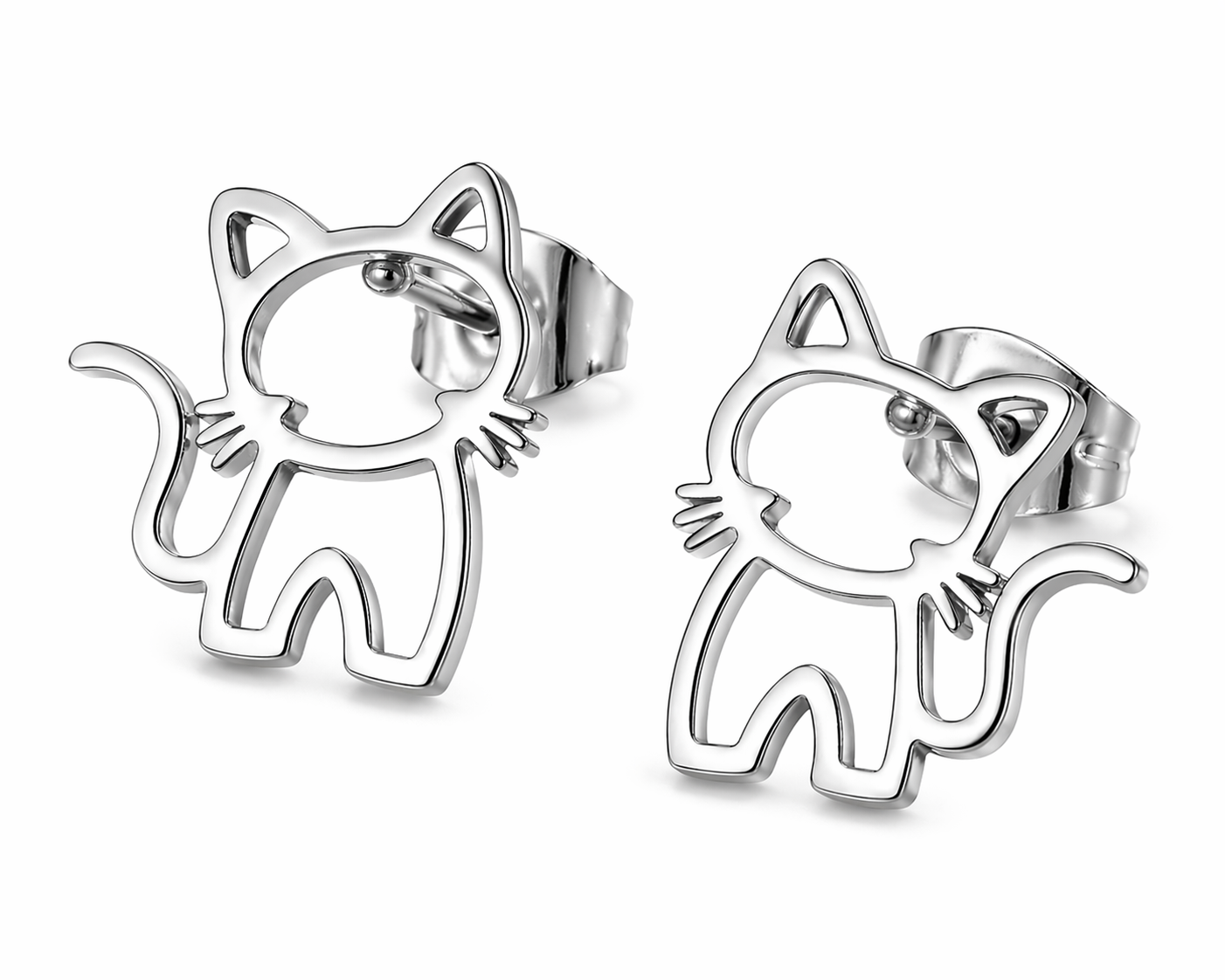 Hollow Cat Outline Studs