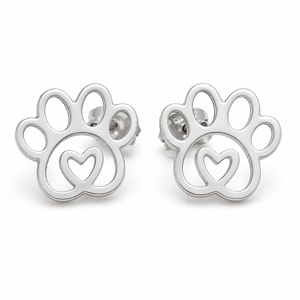 Paw & Heart Stud Earrings