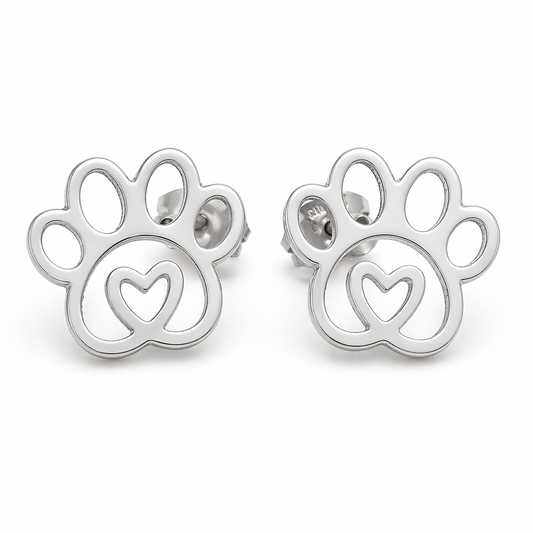 Paw & Heart Stud Earrings
