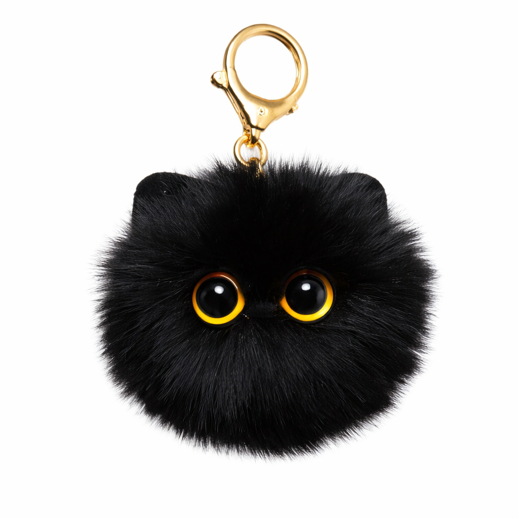 Fluffy Pom Pom Keychains