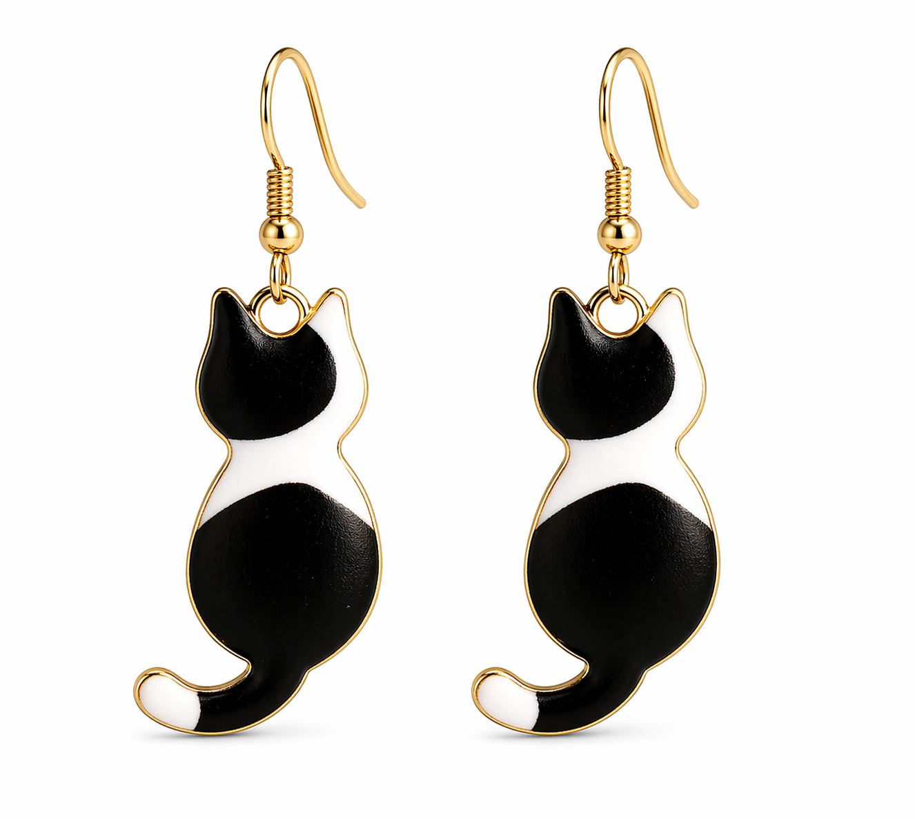 Purrfect Pattern Cat Drop Earrings