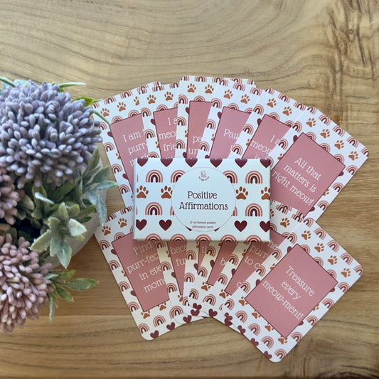 Purr-fectly Positive Cat Affirmation Cards
