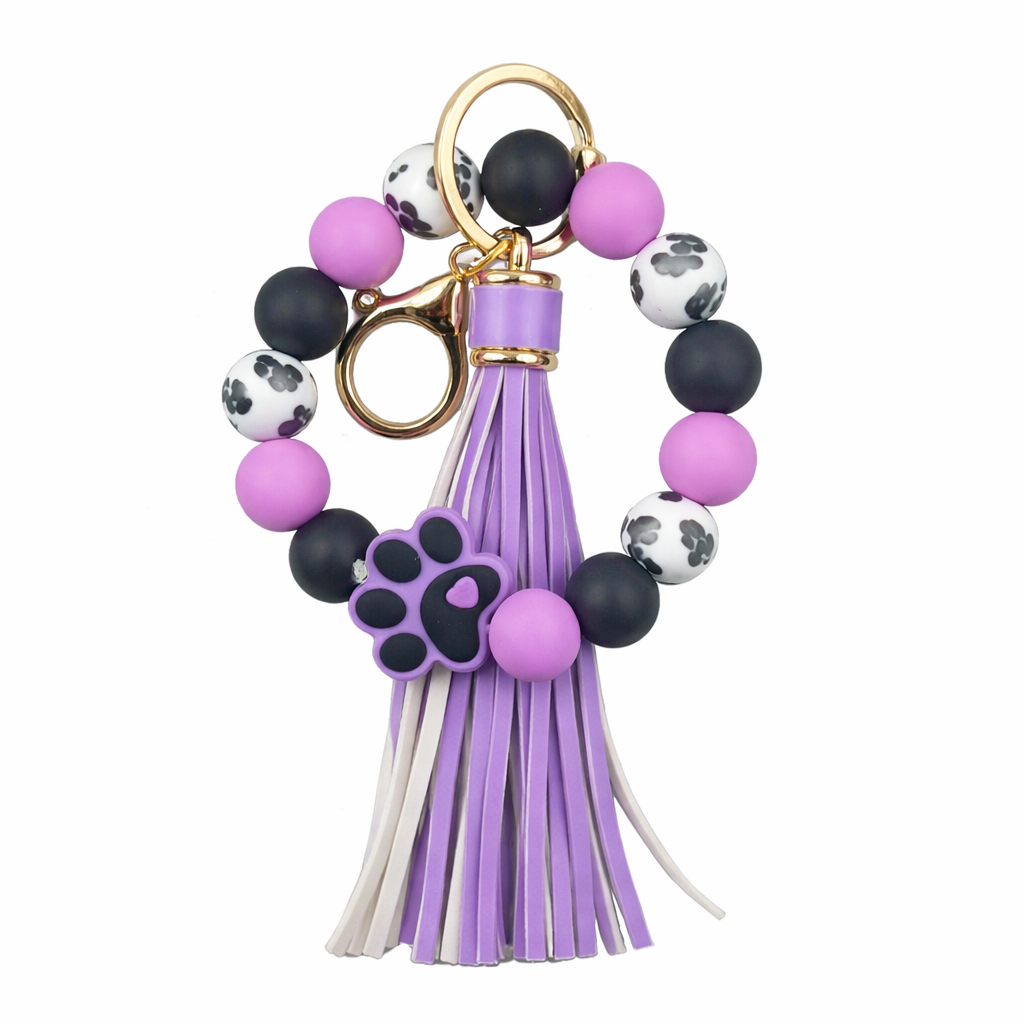 Paw Beaded Keyrings
