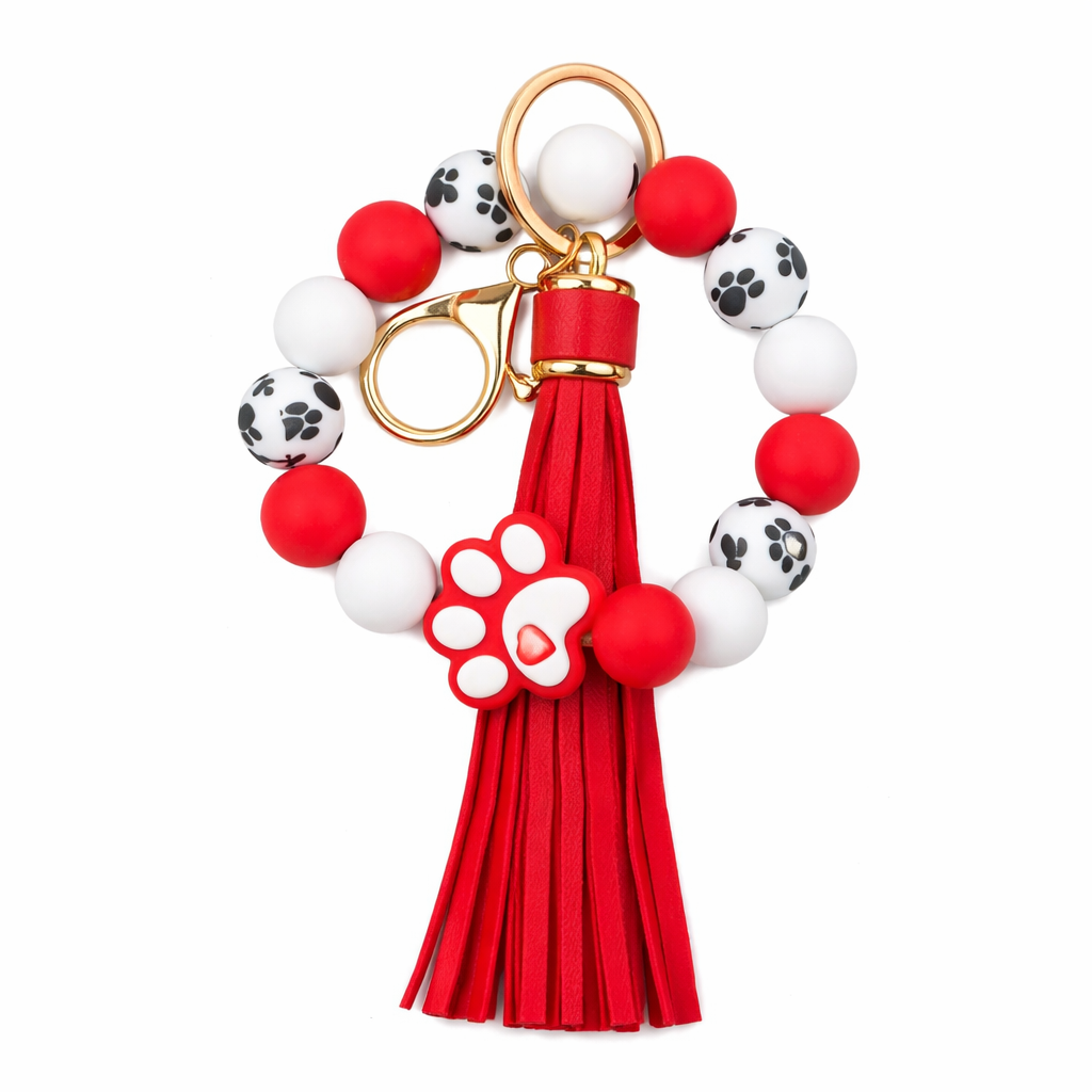 Paw Beaded Keyrings