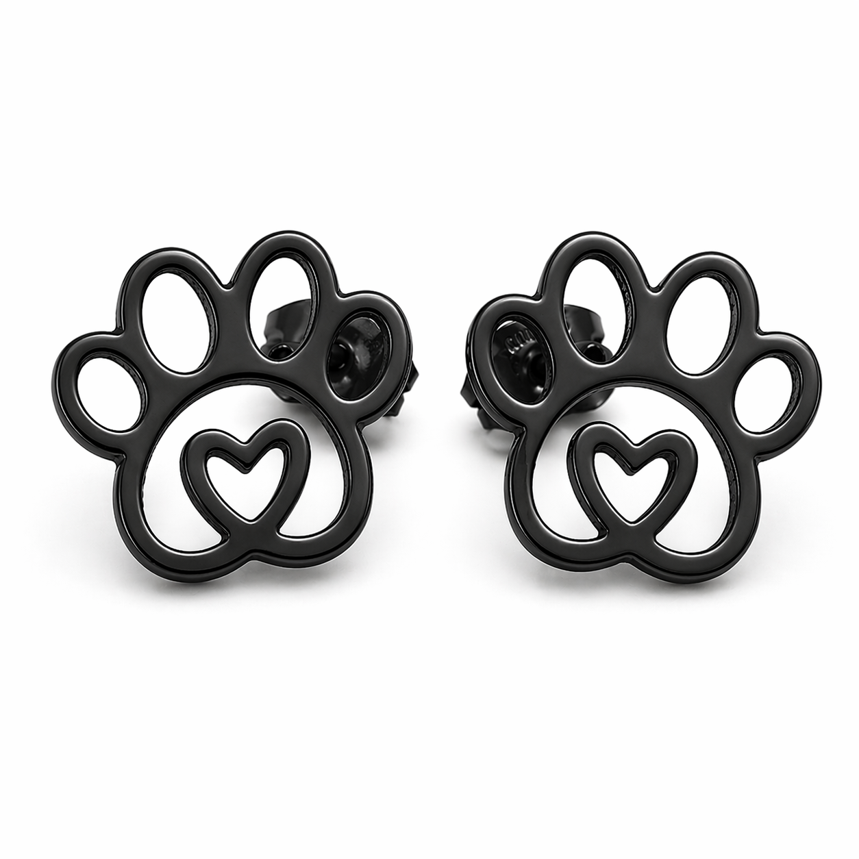Paw & Heart Stud Earrings