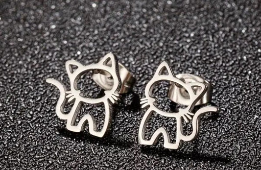 Hollow Cat Outline Studs