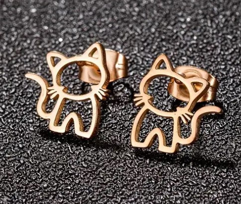 Hollow Cat Outline Studs